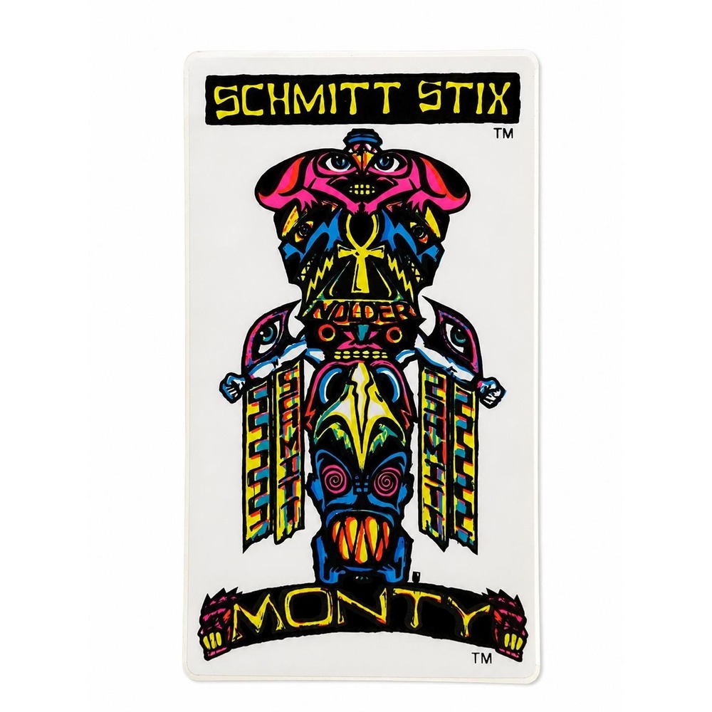 Schmitt Stix Monty Nolder Totem Skateboard Sticker Vintage 80s Style Skate Decal